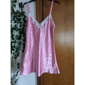 Vintage Oscar de la Renta Pink Silky Night Slip